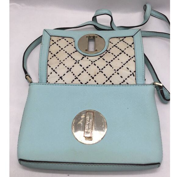 Kate Spade Sally Newbury Lane Saffiano Crossbody Bag Grace Blue - Picture 3 of 8